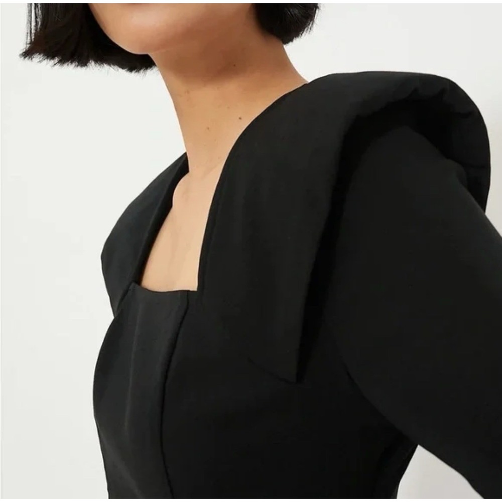 Tuckernuck Hyacinth House Blouse XL Quiet Luxury Office Siren Top Shoulder Pad - Picture 11 of 12